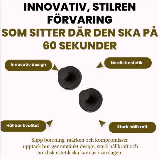 HomeSwe Krokar – Ordning i hemmet utan att borra